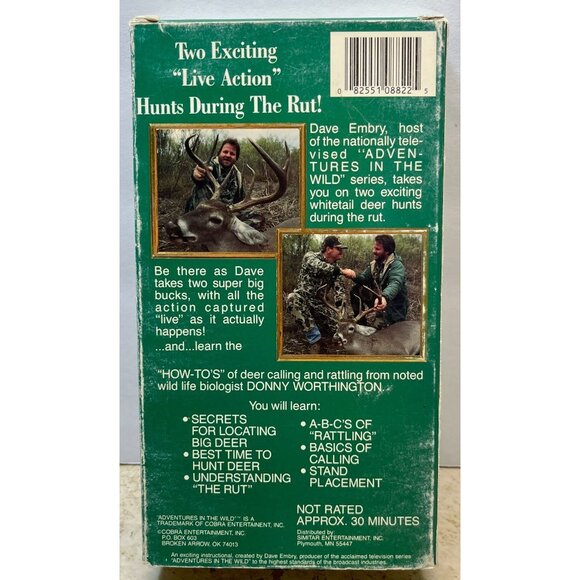 Whitetail Secrets VHS Hunting Video Dave Embry Adventures in the Wild - Picture 2 of 7